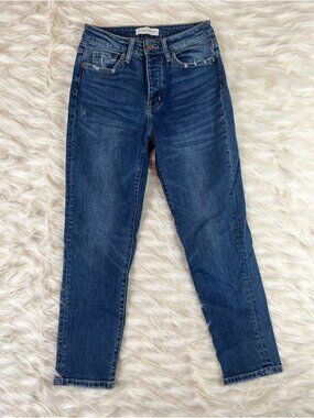 Flying Monkey Jeans Women's 26x25 High Rise Cropped Medium Wash